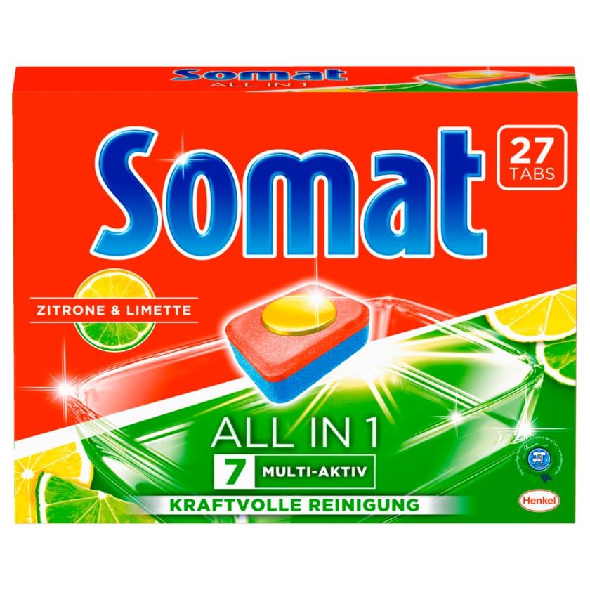 Somat 7 All-in-1 Zitrone & Limette 486g, 27 Tabs